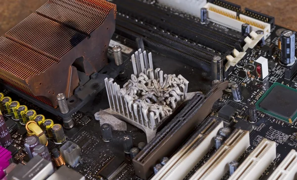 Overheated computer part — Stock Photo, Image