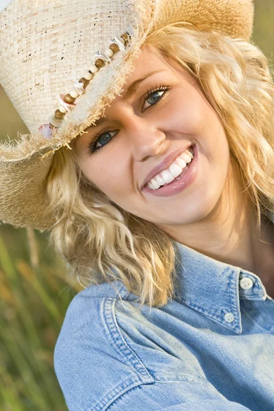 Golden Cowgirl — Stock Photo, Image