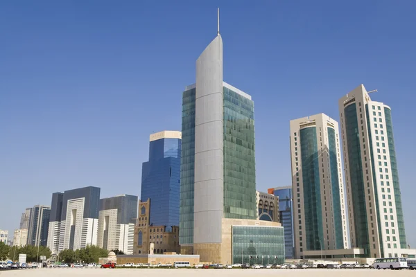 Доха фінансового району Skyline, Катар — стокове фото