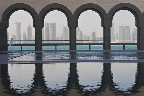 Skyline van Doha, qatar december 2008 — Stockfoto