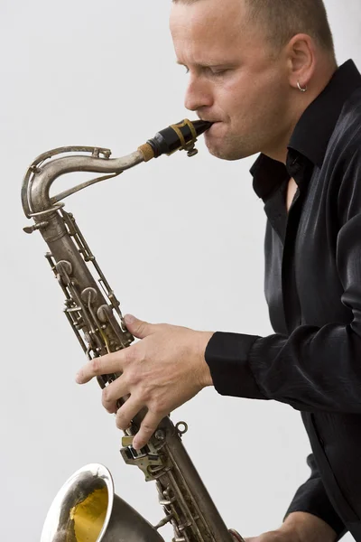 Straat saxofonist — Stockfoto