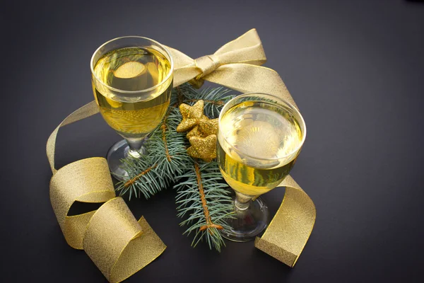 Gelukkig nieuw jaar met champagne — Stockfoto