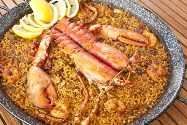 Paella homara — Zdjęcie stockowe