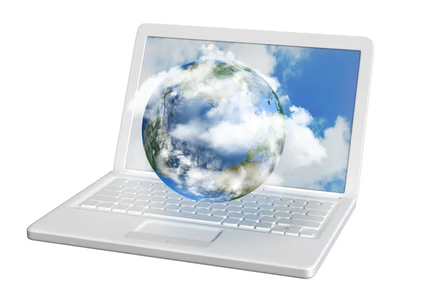 Chmura komputer świat — Zdjęcie stockowe