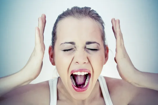 Screaming woman — Stock Photo, Image