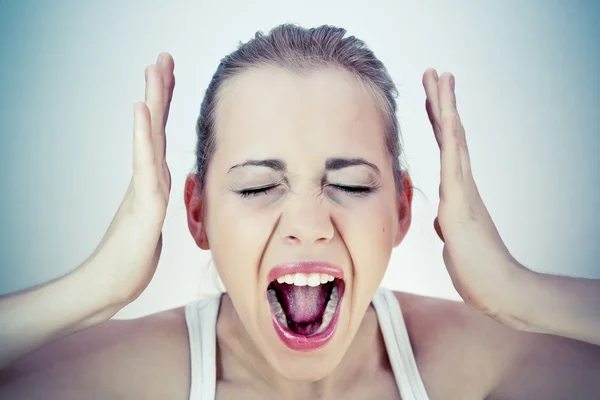 Mujer gritando Imagen De Stock