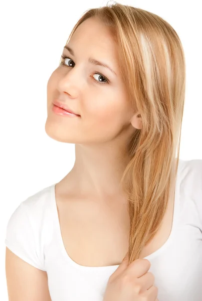 Beautiful young smiling woman — Stock Photo, Image