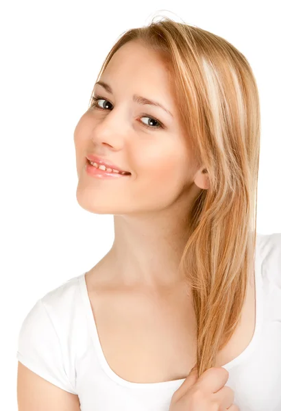Portrait of a fresh and beautiful young woman — Stock Photo, Image