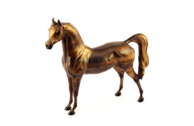 Glossy model horse breeds Arab on a white background. clipart
