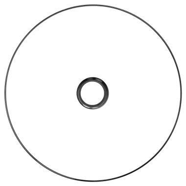 Blank white DVD case and disc on white background clipart