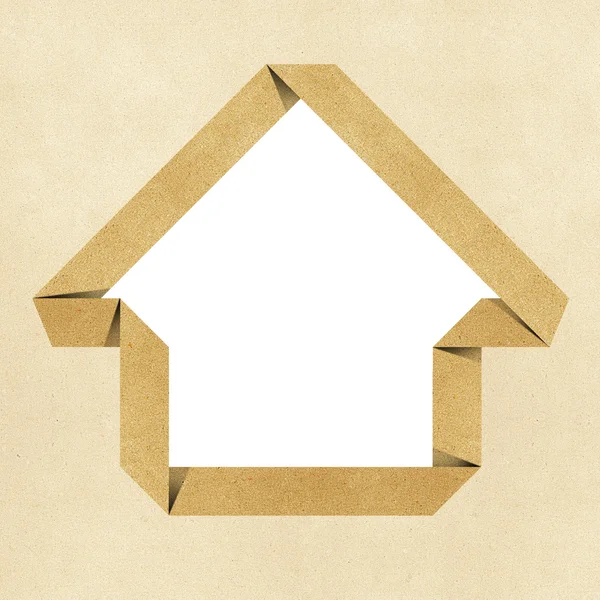Casa origami papel reciclado — Foto de Stock