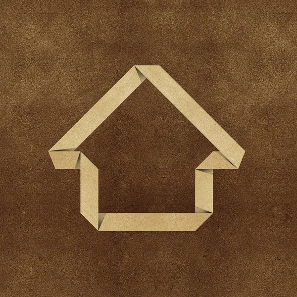 Hus origami återvunnet pappersmodell — Stockfoto