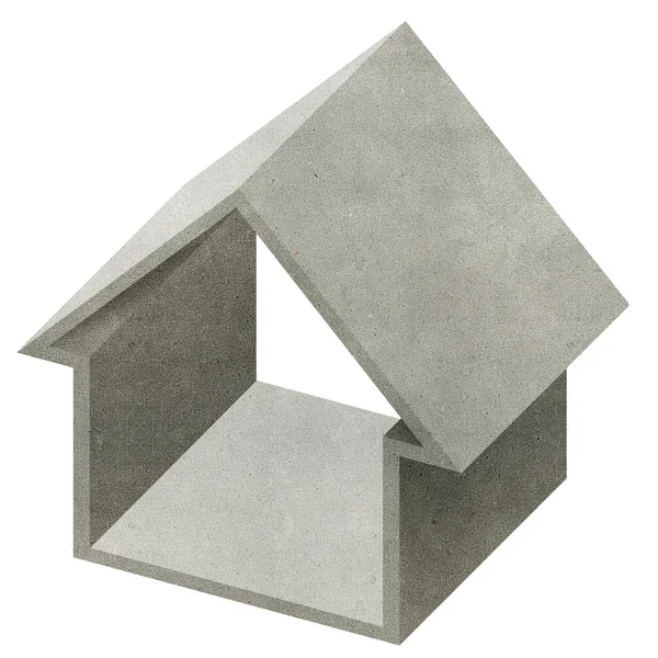 Будинок 3D рециркуляції паперу на білому тлі — стокове фото