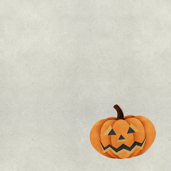 Halloween tök újrahasznosított papercraft háttér — Stock Fotó