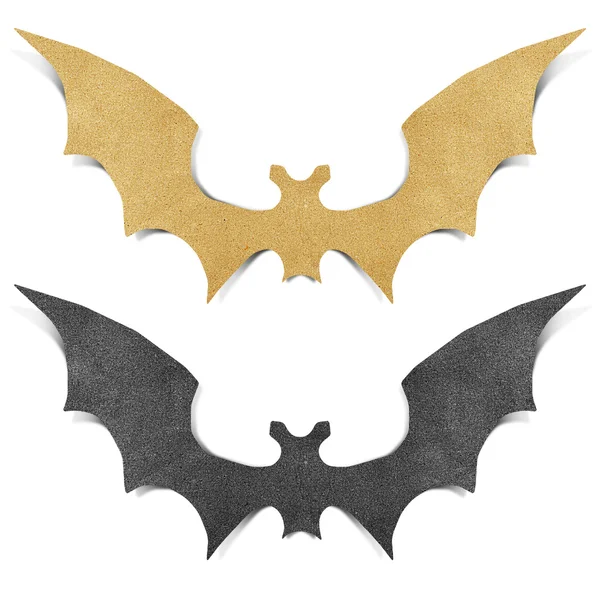 Halloween bat recycled papercraft background — Stock Photo, Image