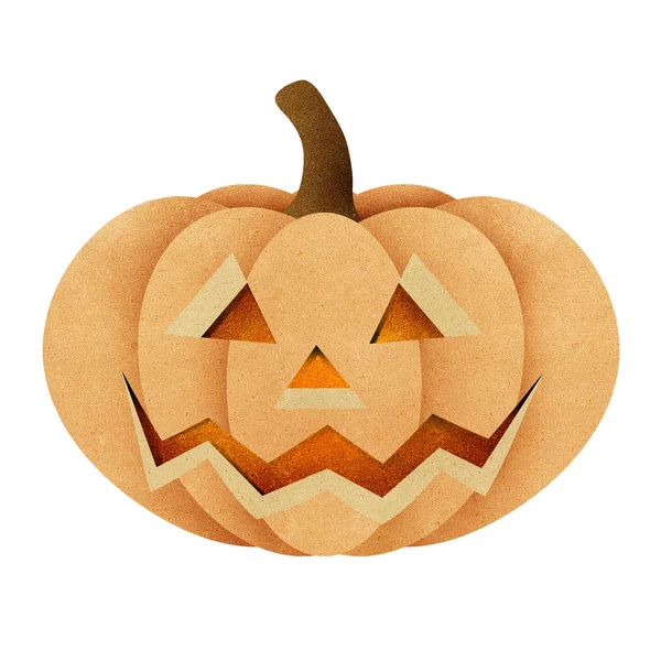 Halloween pumpkin recycled papercraft background — Stock Photo, Image
