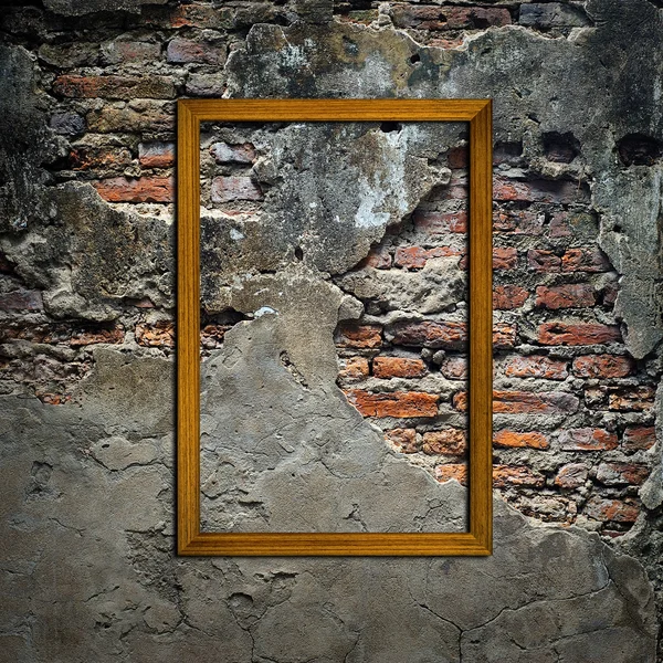 Picture frames on concrete wall — Stock Photo, Image