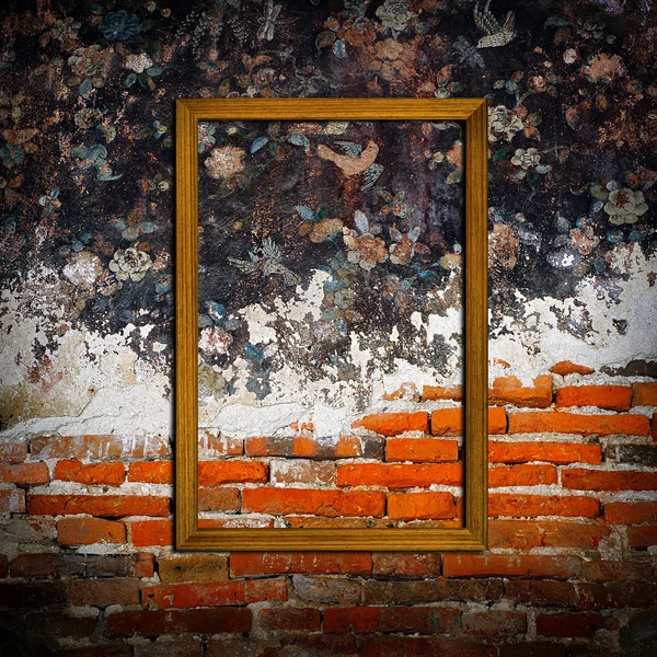Foto frames op betonnen wand — Stockfoto