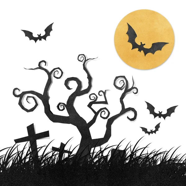 Halloween-Nacht Recycling-Papier Hintergrund — Stockfoto
