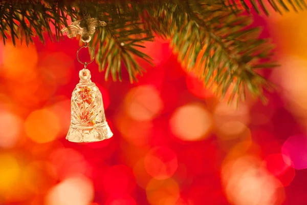 Julgransdekorationer på gren — Stockfoto