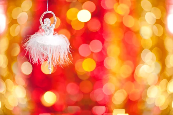 Noel ışıkları karşı dekorasyon — Stok fotoğraf