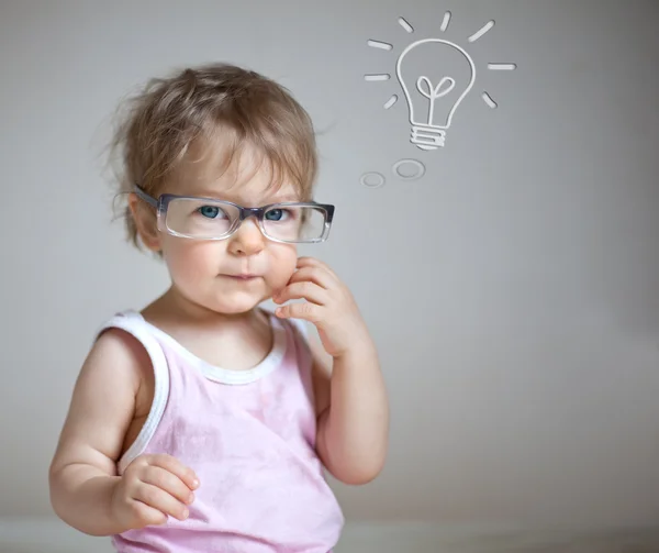 Bir fikir olan bebek — Stok fotoğraf