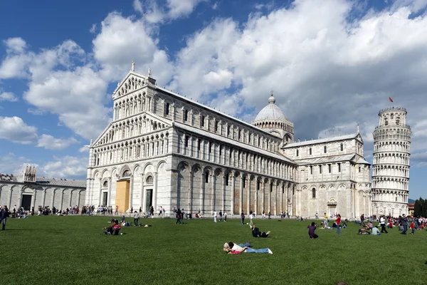 Vista da Piazza dei Miracoli Pisa — Fotografia de Stock
