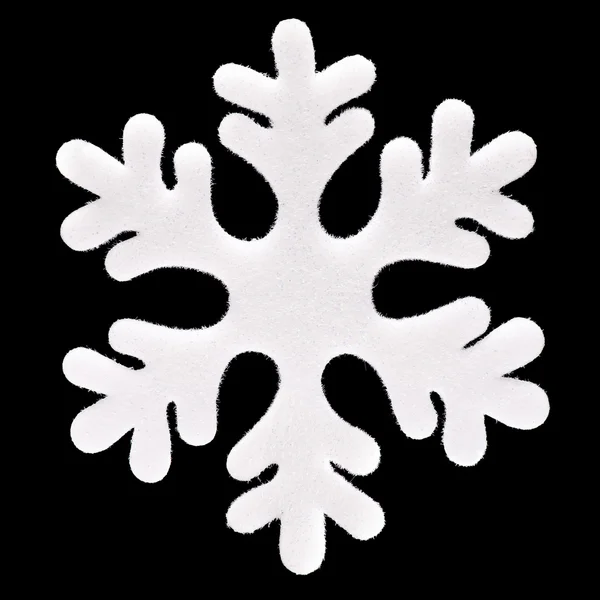 Snowflake isolated on black — Stock Photo, Image