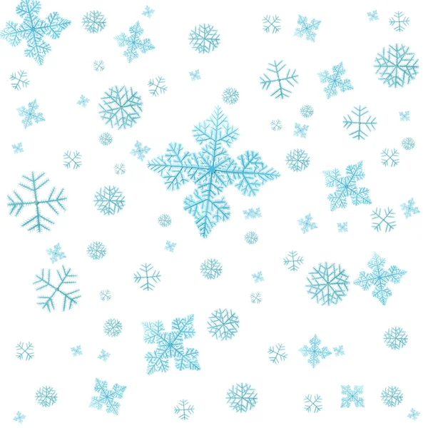 Сніжинки, ізольовані — стокове фото