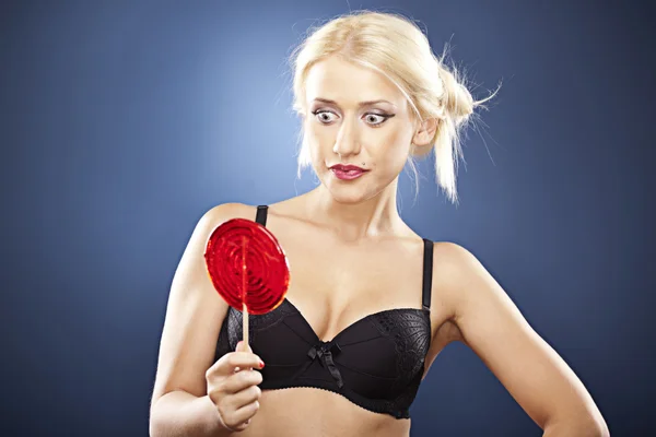 Beautiful blonde model posing — Stock Photo, Image