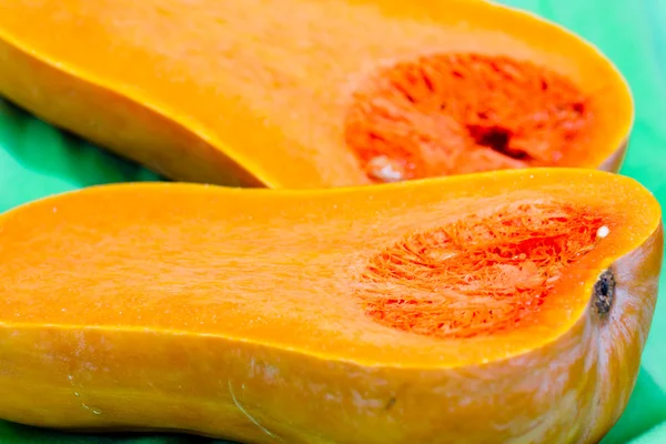 Pumpkin in half — Stock Photo, Image