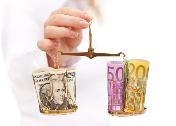 Evaluating currency rate risk — Stock Photo, Image