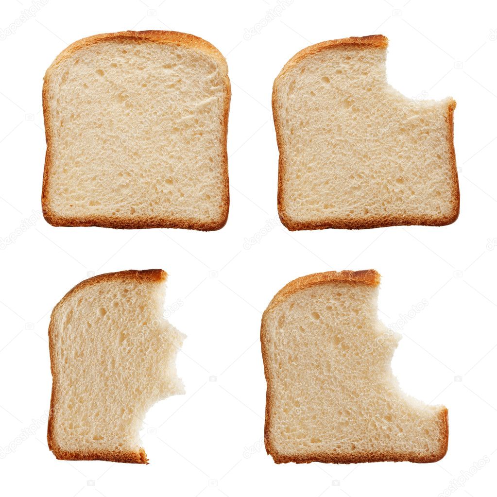 Eine Scheibe Brot essen - Stockfotografie: lizenzfreie Fotos