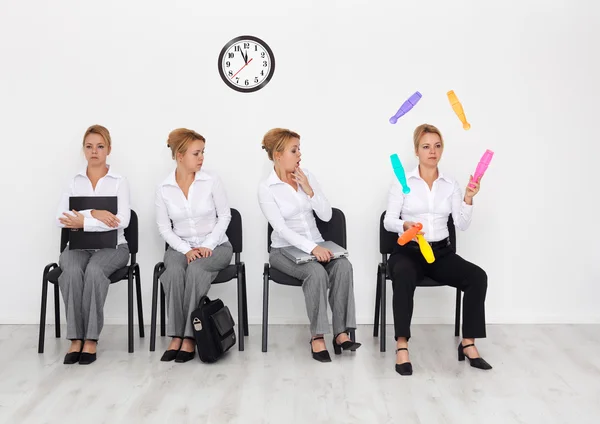 Employees with special skills wanted - job interview candidates — Stock Photo, Image