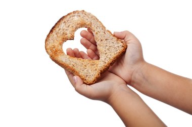 Giving food with love clipart