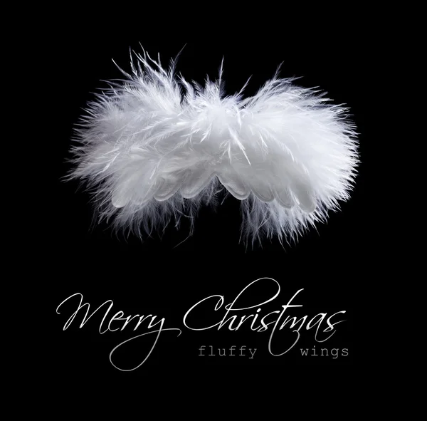 Flygande fluffiga jul ängel — Stockfoto