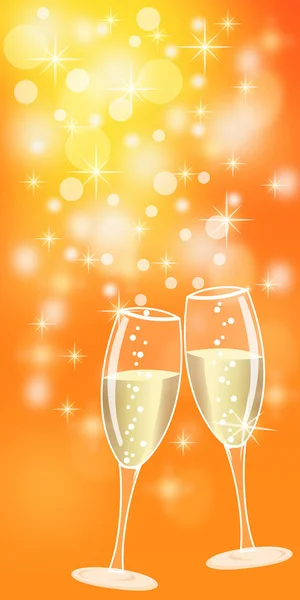 Champagne voor Kerstmis of Nieuwjaar — Stockfoto