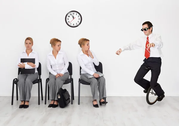 Employees with special skills wanted - job interview candidates — Stock Photo, Image