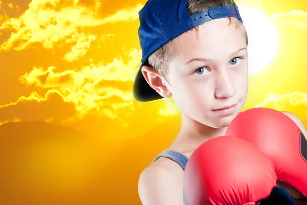 Child fights for a best future — Stock Photo, Image