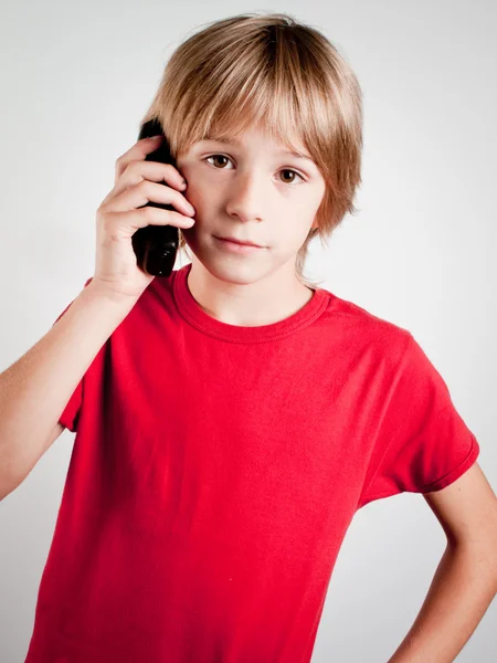 Child whit telephone — Stock Photo, Image