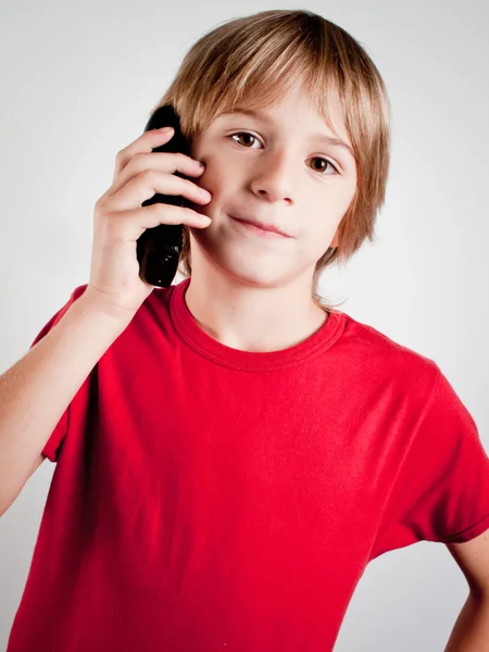 Enfant whit téléphone — Photo