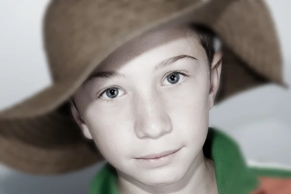 Παιδί με καπέλο — Φωτογραφία Αρχείου