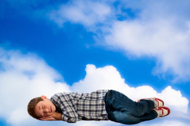 Child that sleeps stretched clipart