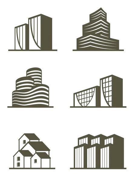 Real estate building icons — Stock Photo, Image