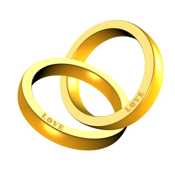 stock image Golden wedding rings