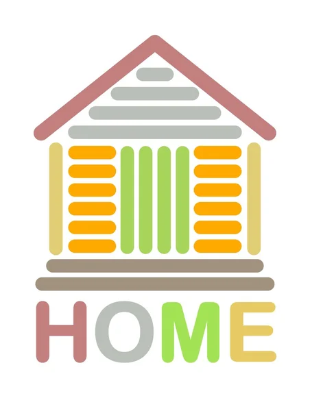 Kolorowy dom ikona — Zdjęcie stockowe