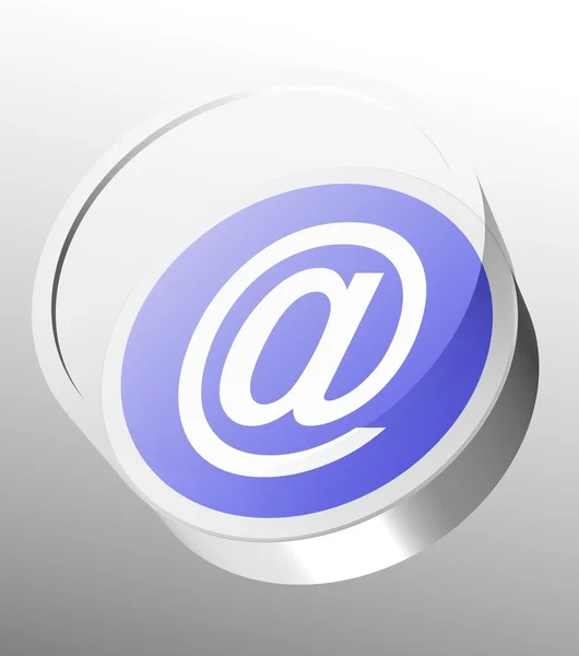 AT symbol button — Stock Photo, Image