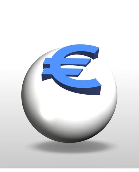 Simbolo euro 3d — Foto Stock