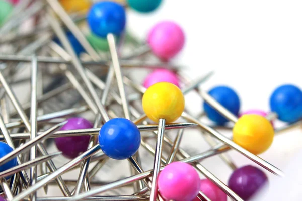Colorful stitching pins — Stock Photo, Image