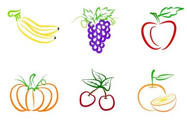 Fruit line art clipart